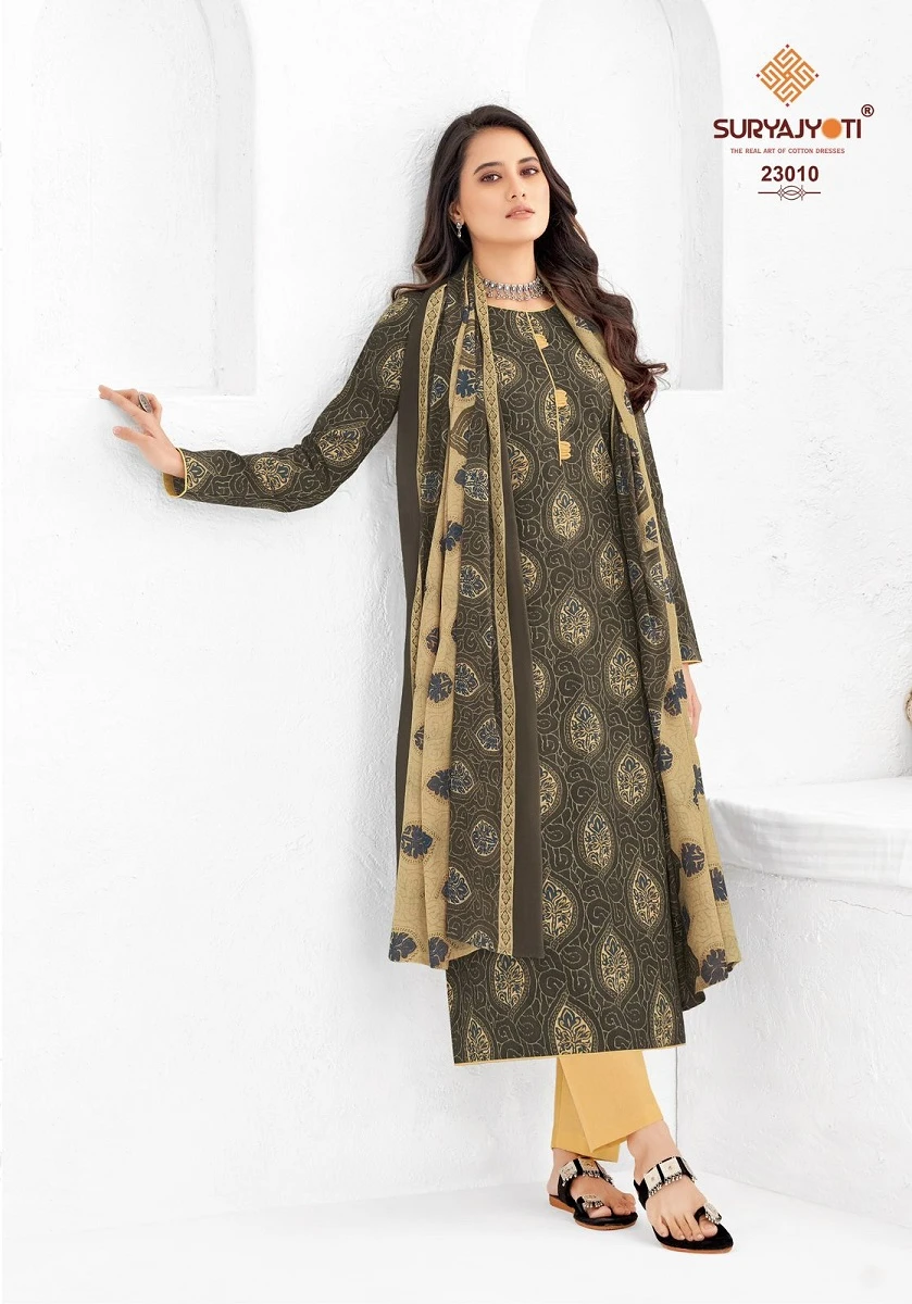 Suryajyoti Nargis Vol 23 Cambric Cotton Wholesale Salwar Suit Catalog — Wholesale Salwar Suits, MPA wholesale from Surat — view 2